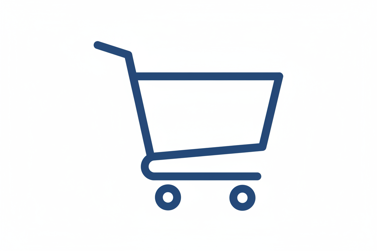 Supermarket trolley icon